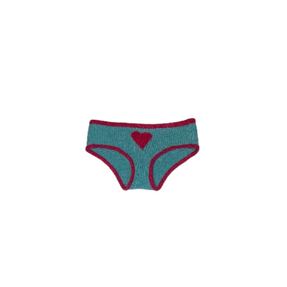 🆕 Knitty Kitty Intimates Hand Knit Heart Panty - Women’s Size Large